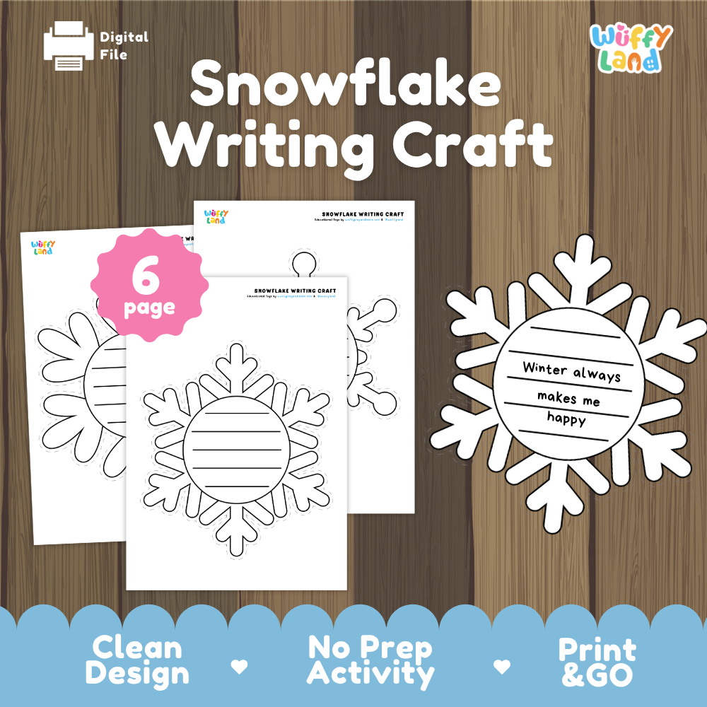 Snowflake Writing Craft Activity Worksheets