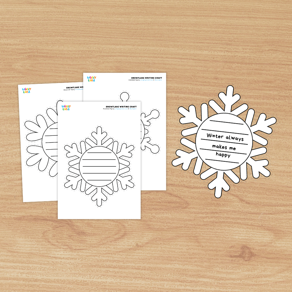 Snowflake Writing Craft Activity Worksheets