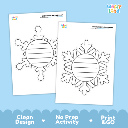 Snowflake Writing Craft Activity Worksheets