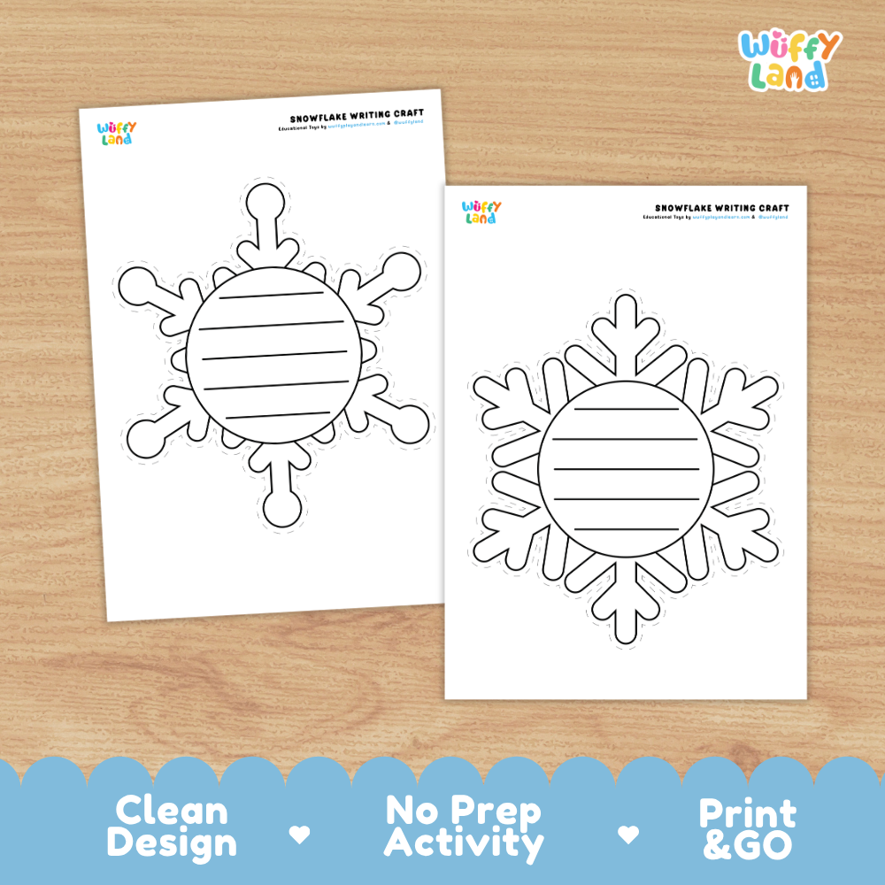 Snowflake Writing Craft Activity Worksheets