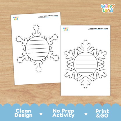 Snowflake Writing Craft Activity Worksheets