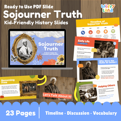 Sojourner Truth Biography Kid-Friendly History Presentation Slides PDF