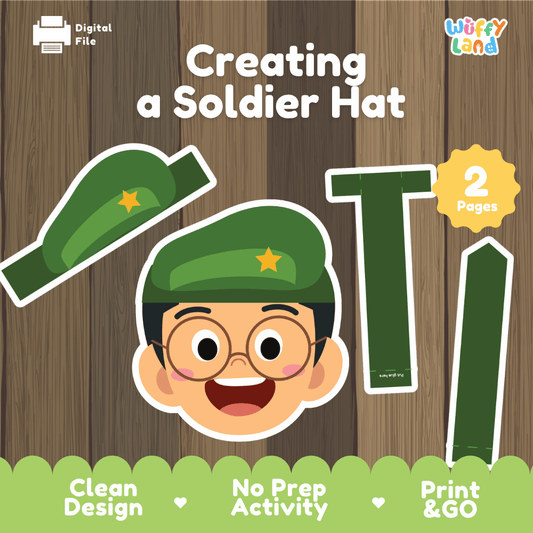 Soldier Hat Printable – DIY Military Role Play for Kids