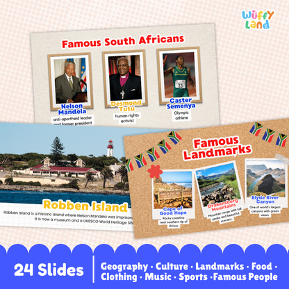 South Africa Country Study Kid Friendly Geography & Culture PDF Slides