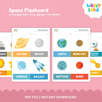 Space Flashcards – Learn Planets & Space Words for Kids