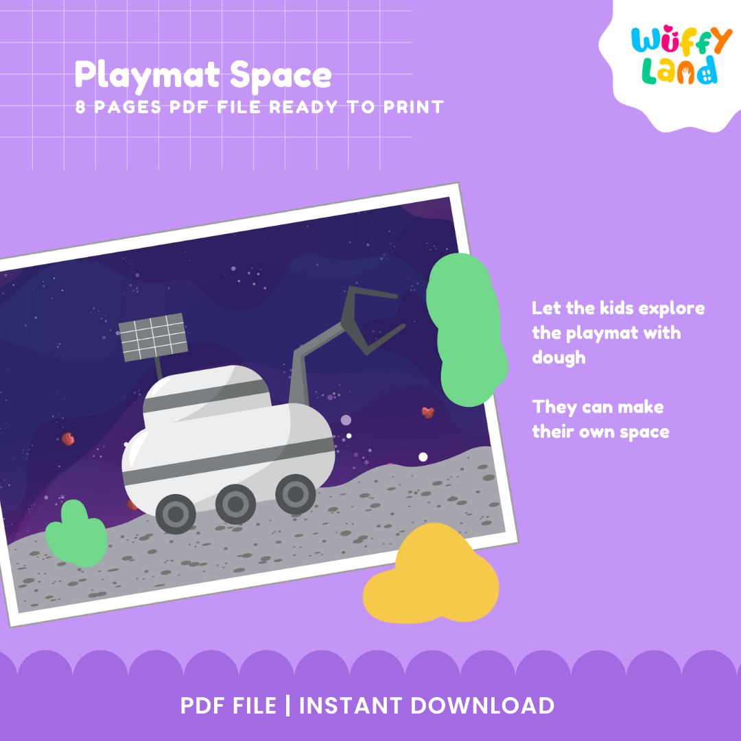 Outer Space Playdough Mats | Space Theme Fine Motor Sensory Activity Printable