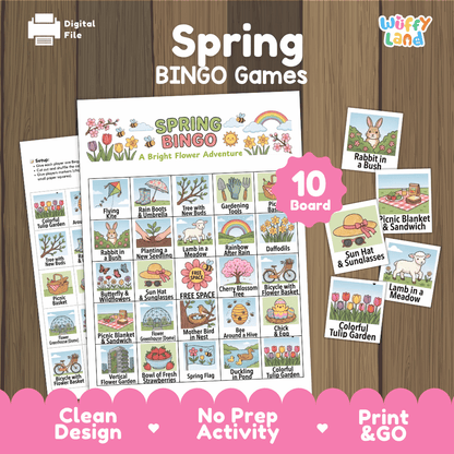 Spring Bingo Games Printable Activity