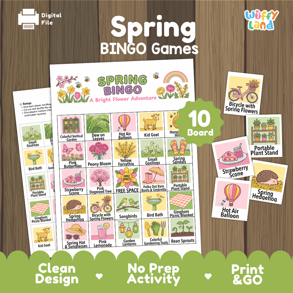 Spring Bingo Games Printable Activity