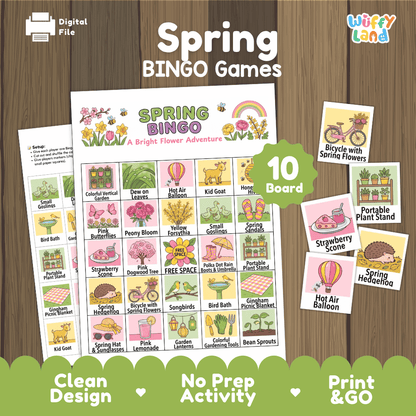 Spring Bingo Games Printable Activity