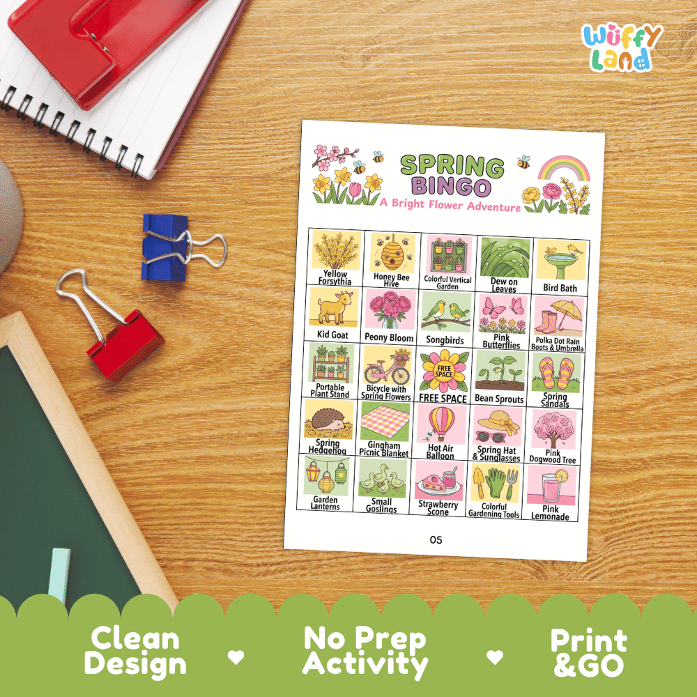 Spring Bingo Games Printable Activity