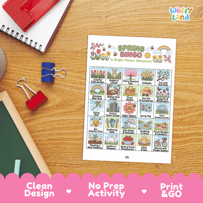 Spring Bingo Games Printable Activity