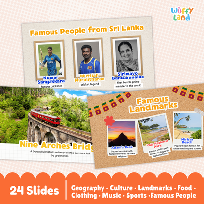 Sri Lanka Country Study Kid Friendly Geography & Culture PDF Slides