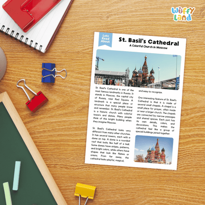 St. Basil's Cathedral Landmark Reading Passages and Comprehension Worksheets