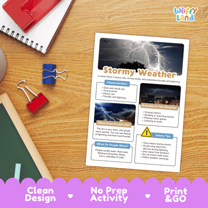 Stormy Weather Research Worksheets and Informational Fact Sheets
