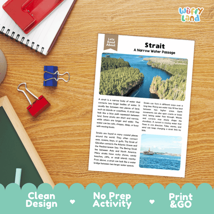 Strait Reading Passage and Questions Nonfiction Science Worksheets