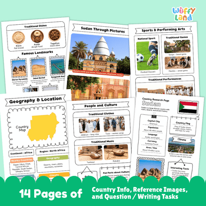 Sudan Country Research Project | Geography Worksheets and Writing Tasks