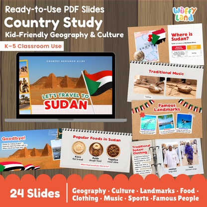 Sudan Country Study Kid Friendly Geography & Culture PDF Slides