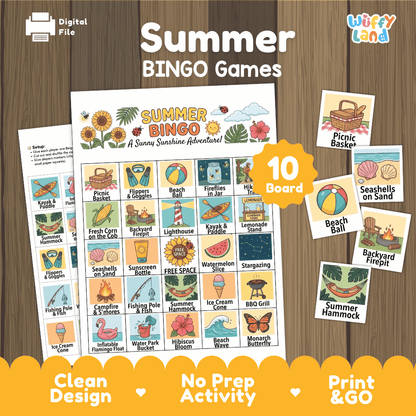 Summer Bingo Games Printable Activity