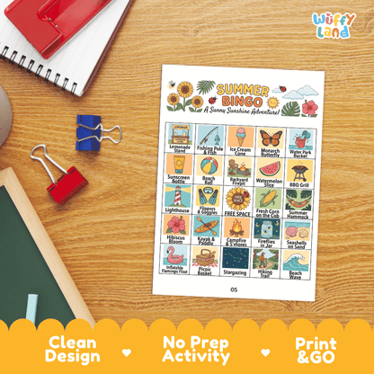 Summer Bingo Games Printable Activity