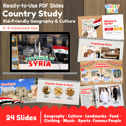 Syria Country Study Kid Friendly Geography & Culture PDF Slides