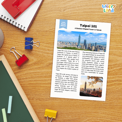 Taipei 101 Landmark Reading Passages and Comprehension Worksheets