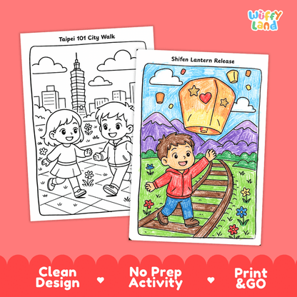 Taiwan Geography Coloring Pages - 11 Pages - World Geography No Prep Activity
