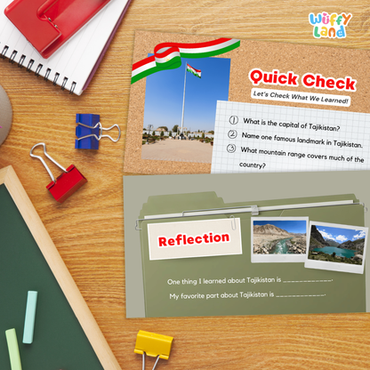 Tajikistan Country Study Kid Friendly Geography & Culture PDF Slides