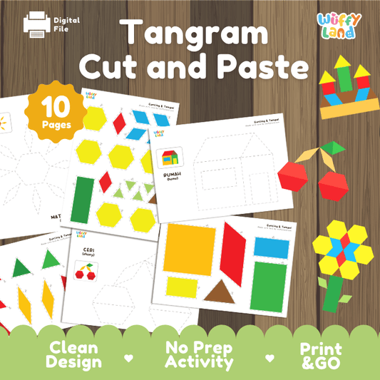 Tangram Puzzle Set – Random Shapes and Templates for Kids