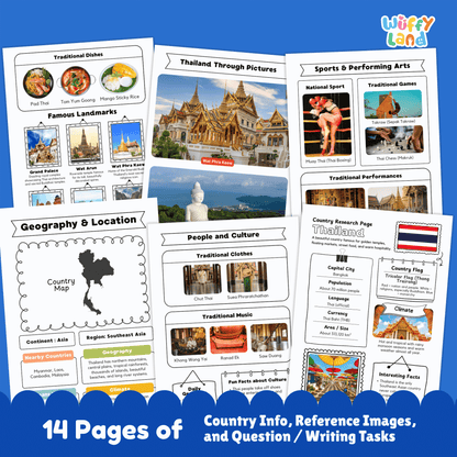 THAILAND Country Research Project | Asia Printable Geography Worksheets