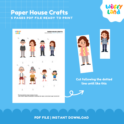 Paper House Crafts | 3D Rooms and Furniture Fine Motor Activity Printable