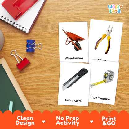 Things At The Hardware Store Vocabulary Flashcards and Matching Cards