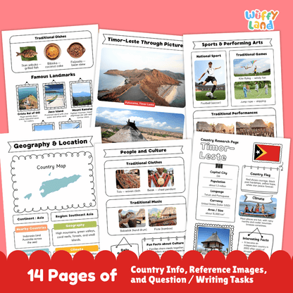 Timor-Leste Country Research Project | Geography Worksheets and Writing Tasks