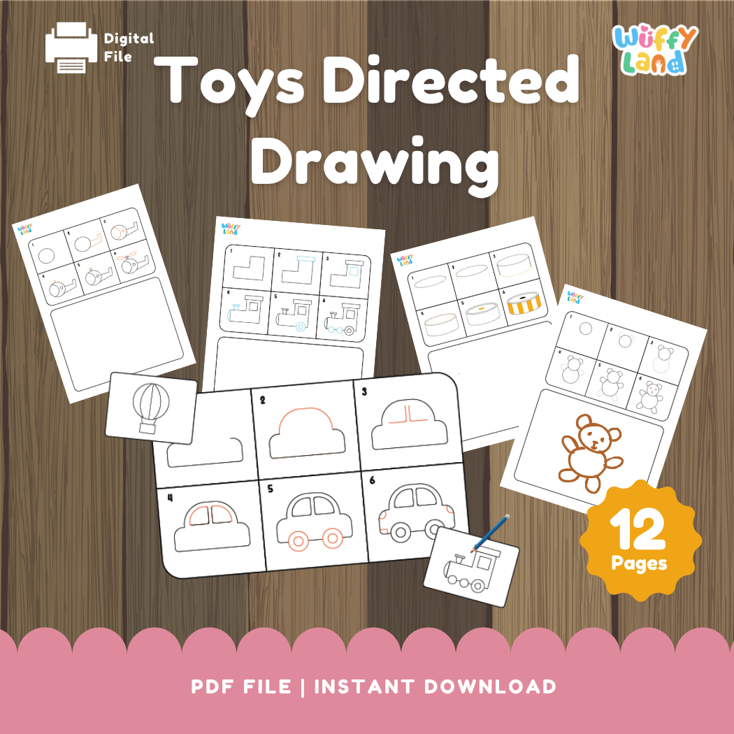 Toys Directed Drawing Worksheets – Step-by-Step Drawing for Kids