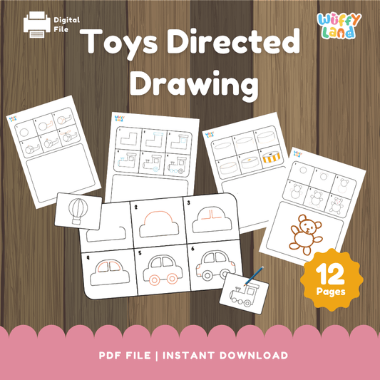 Toys Directed Drawing Worksheets – Step-by-Step Drawing for Kids