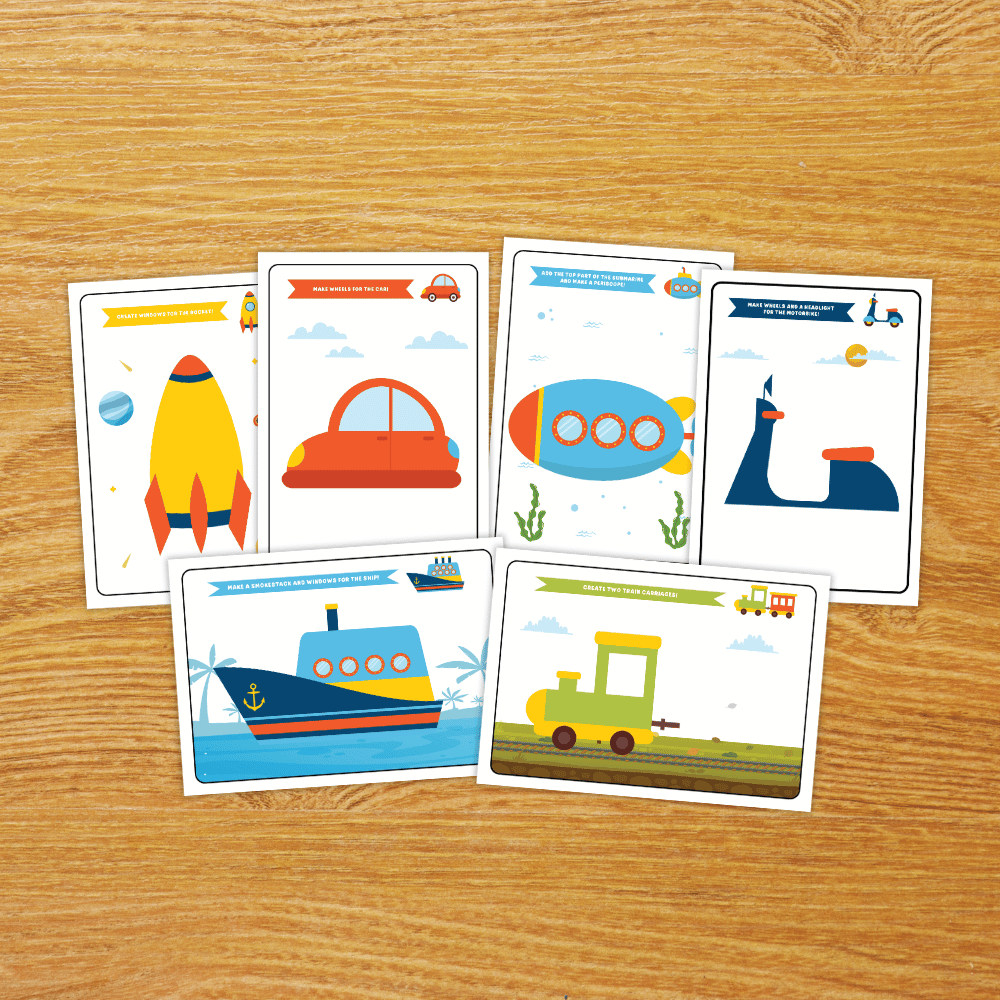 Transportation Playdough Mats Fine Motor Activity