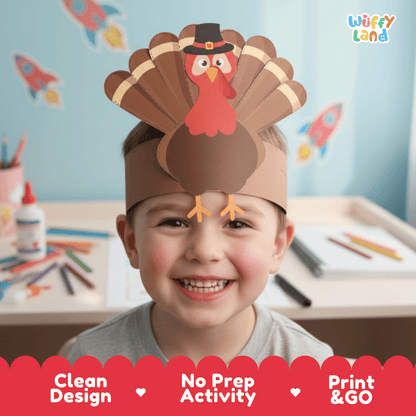 Turkey Crown Craft Printable Activity Worksheets