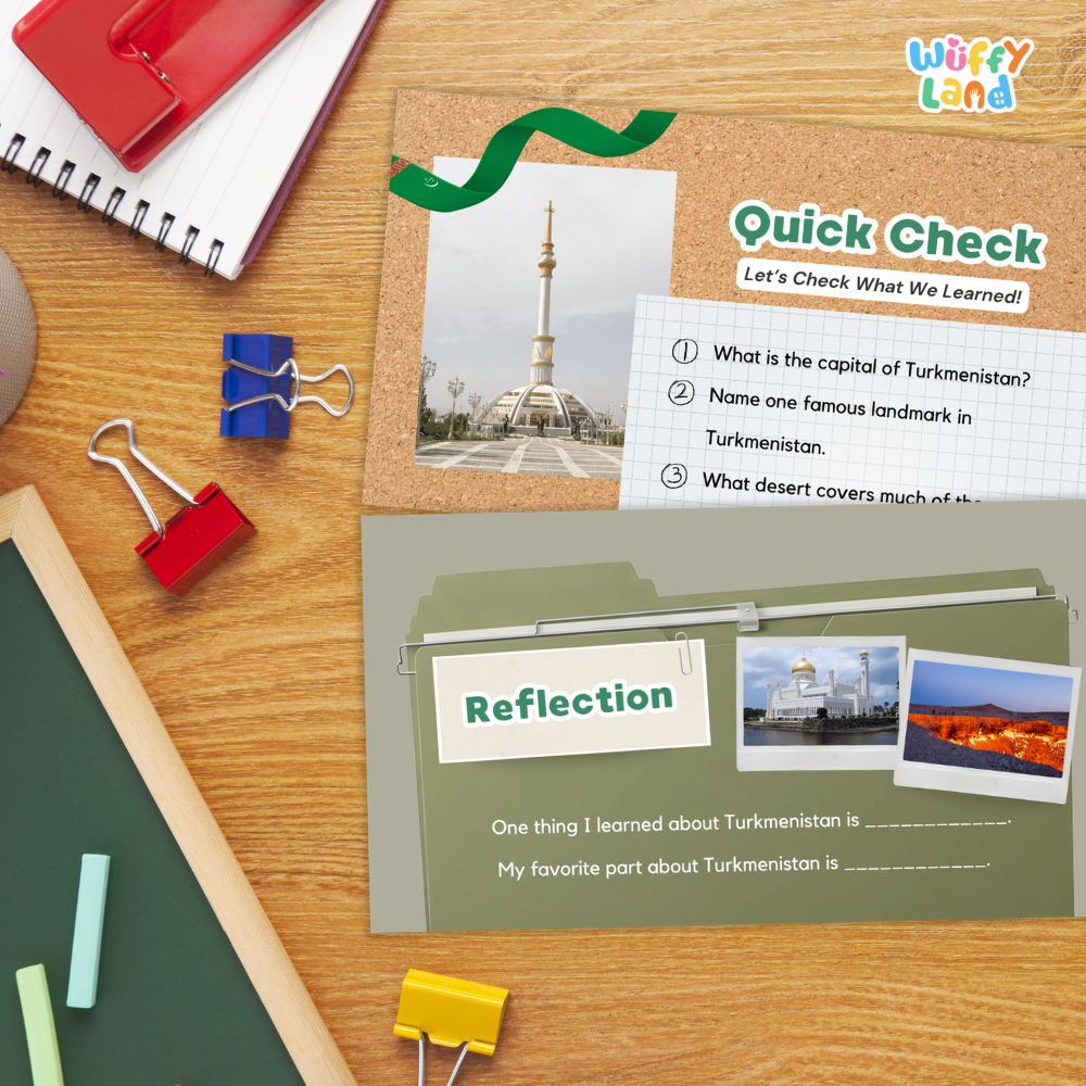 Turkmenistan Country Study Kid Friendly Geography & Culture PDF Slides