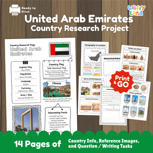United Arab Emirates Country Research Project - Asia Printable Geography