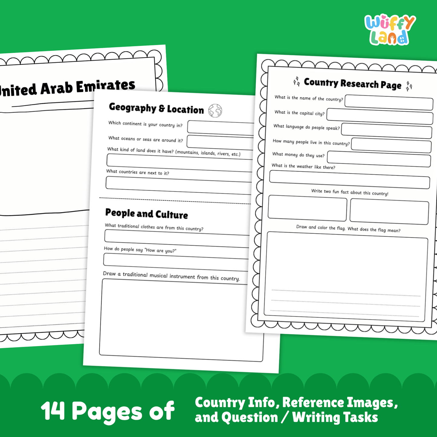 United Arab Emirates Country Research Project - Asia Printable Geography