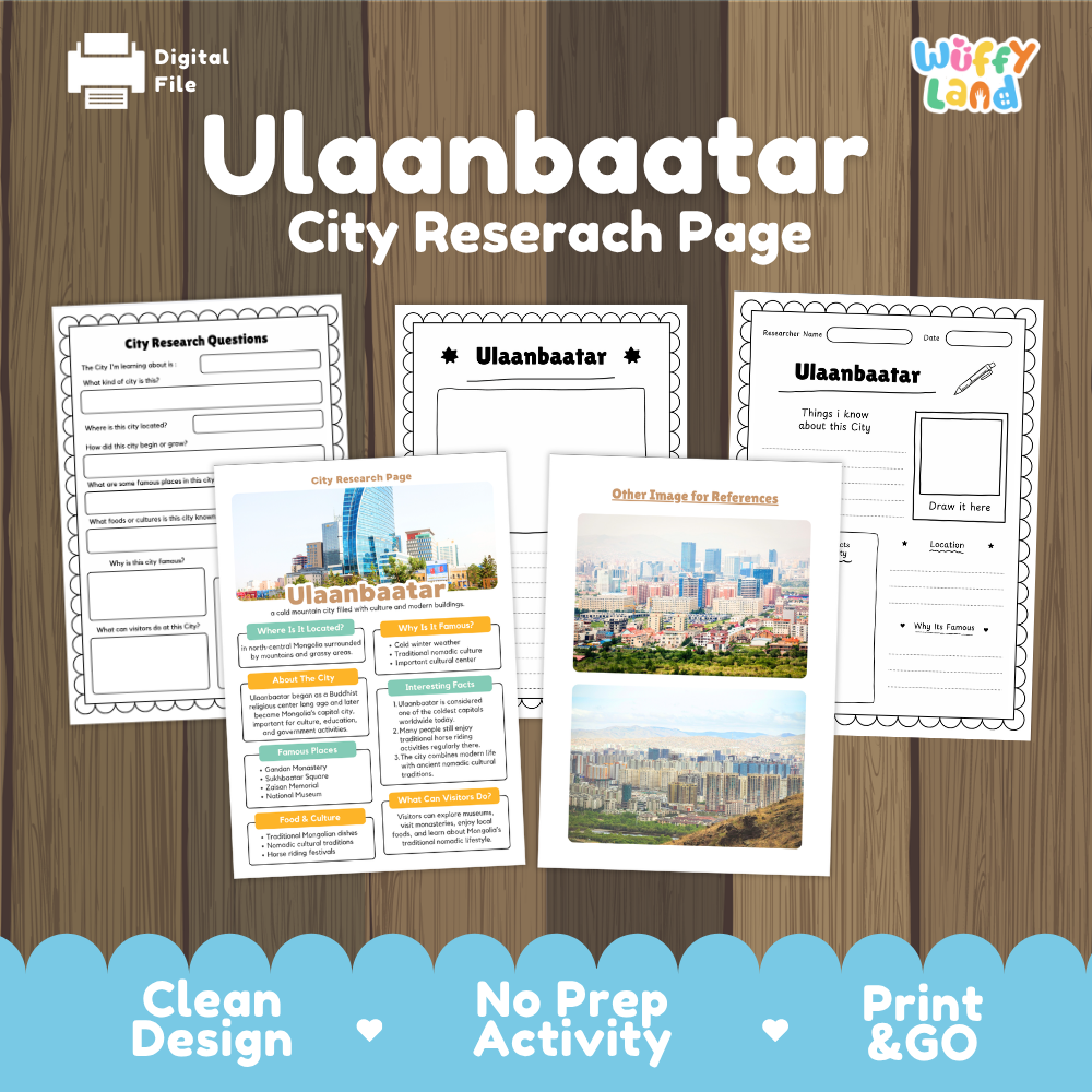 Ulaanbaatar City Research Worksheets and Fact Sheet