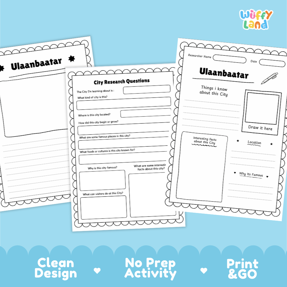 Ulaanbaatar City Research Worksheets and Fact Sheet