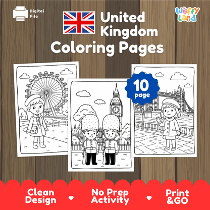 United Kingdom Coloring Pages Worksheets