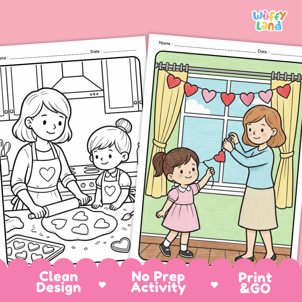 Valentine's Day Coloring Posters - No Prep Holiday Activity Worksheets