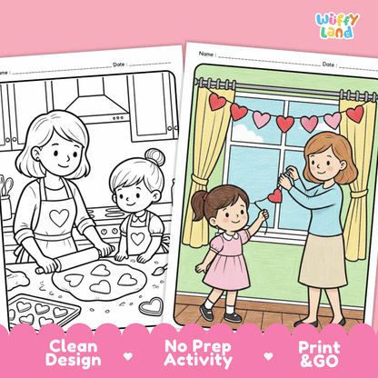 Valentine's Day Coloring Posters - No Prep Holiday Activity Worksheets