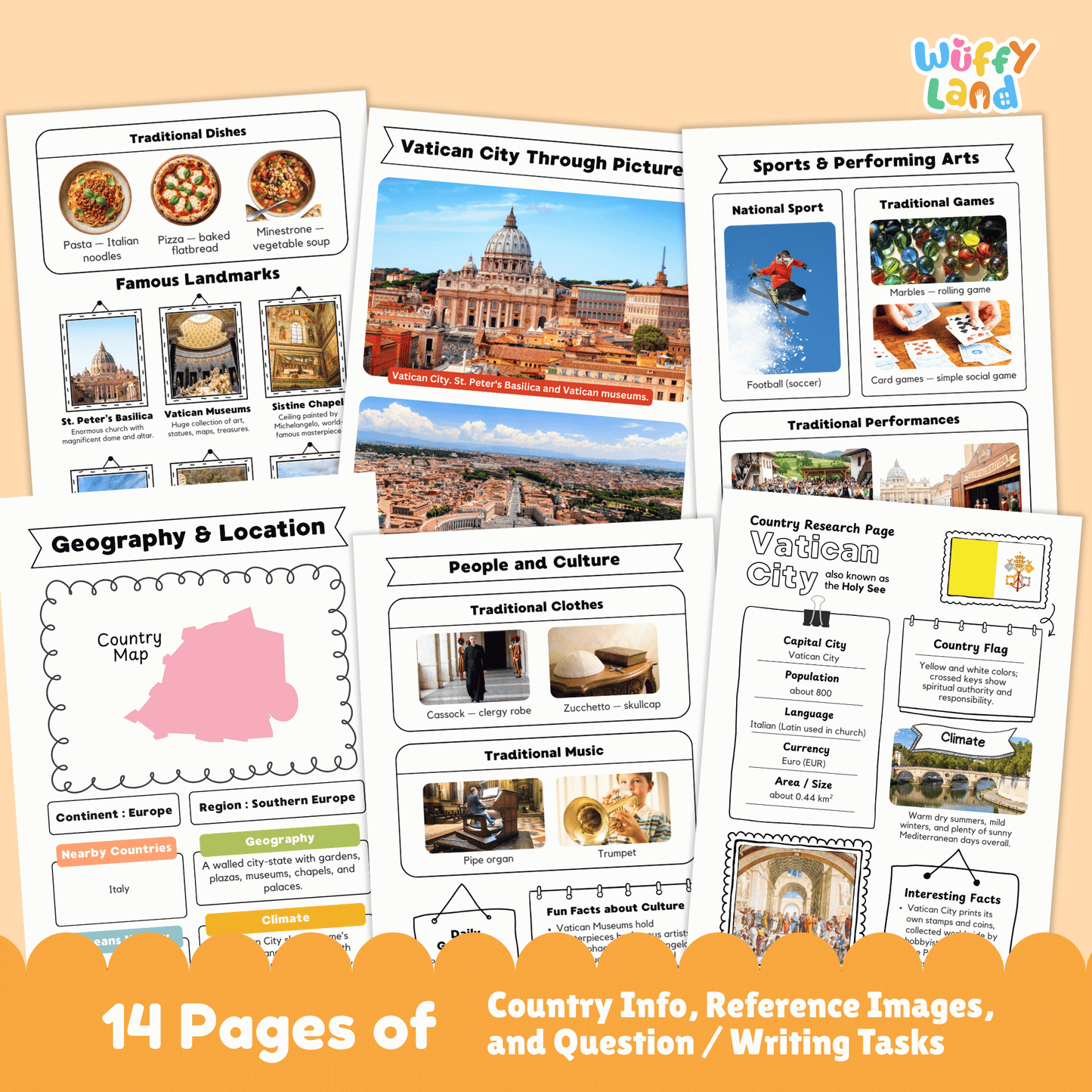 Vatican City Country Study | Europe Geography & Catholic Education Activity