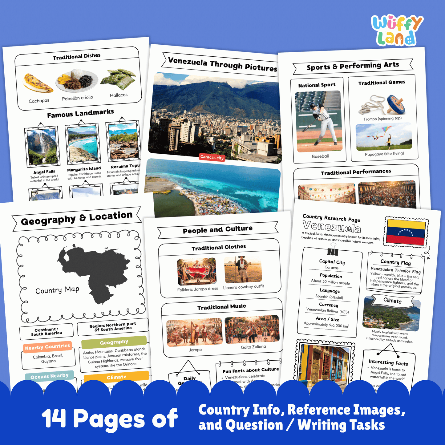 VENEZUELA Country Research Project | Printable Geography Worksheets