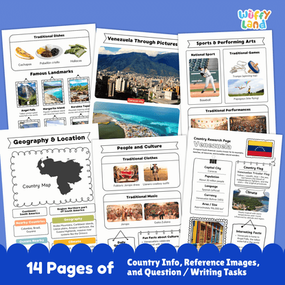 VENEZUELA Country Research Project | Printable Geography Worksheets