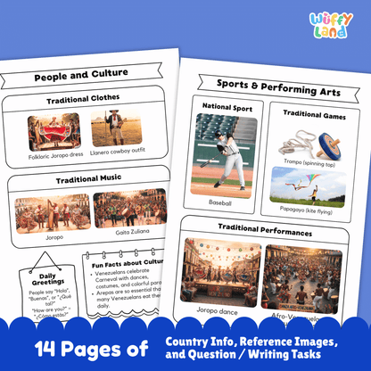 VENEZUELA Country Research Project | Printable Geography Worksheets