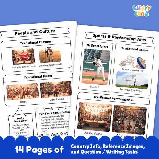 VENEZUELA Country Research Project | Printable Geography Worksheets