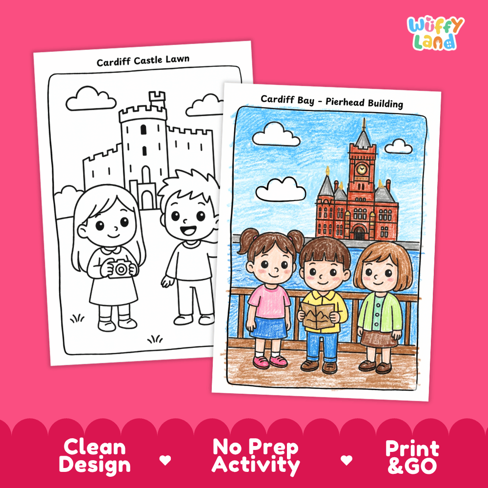 Wales Geography Coloring Pages Worksheets